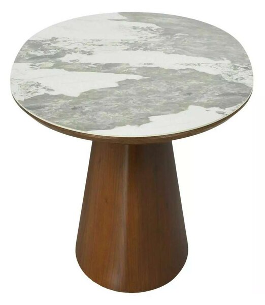 Lambrose Ceramic étkezőasztal, márvány / dió
