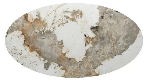 Lambrose Ceramic étkezőasztal, márvány / dió