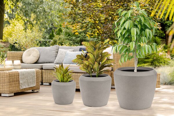 G21 Cement Round virágcserép 55,6 x 55,6 x 48,4