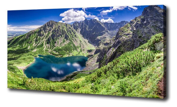 Feszített vászonkép Fekete tó tatry
