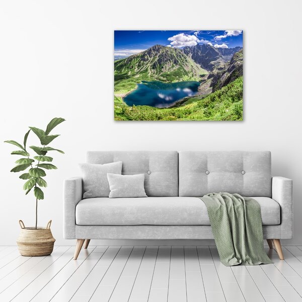 Feszített vászonkép Fekete tó tatry