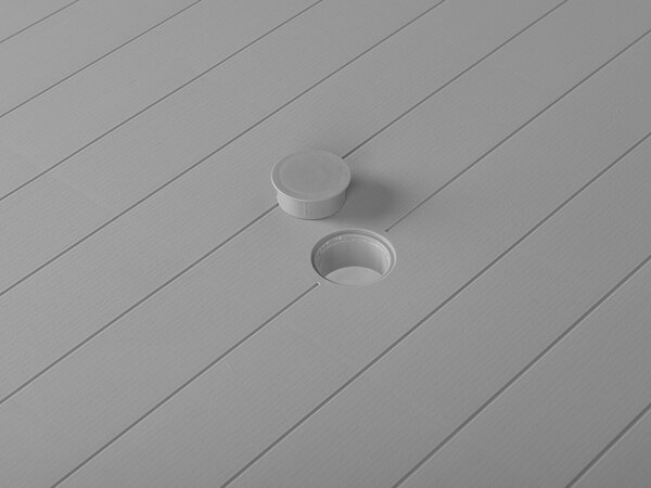 Kerti étkezőgarnitúra 6 személyes FOSSANO Világosszürke