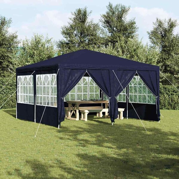 VidaXL Parti Sátor 8 Oldalfal - Kék, 4x4 m, PE