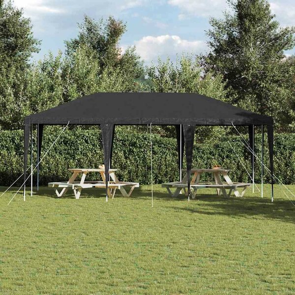 VidaXL Parti Sátor - 6x4 m, PE, Vízálló, Antracit