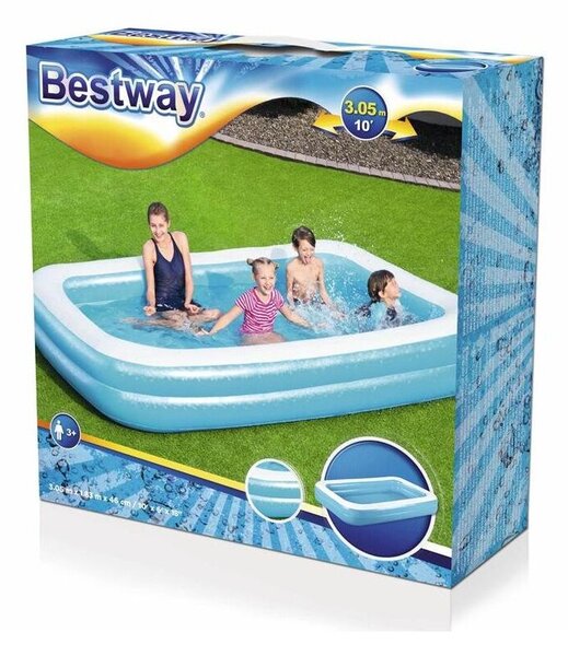 Bestway Családi téglalap alkú felfújható medence 305x183x46 cm (54150 BW)
