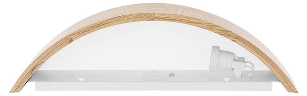 TEMAR LIGHTING Cleo D1DR410 fali világítás, tölgyfa, 41 cm hosszú, E27, dimmelhető, Világos fa, Nappali / Étkező, Fa, Modern