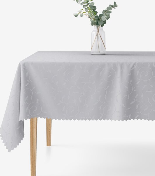 Goldea ünnepi szögletes teflon terítő - szürke nagy ornamentekkel ékesített 140 x 220 cm