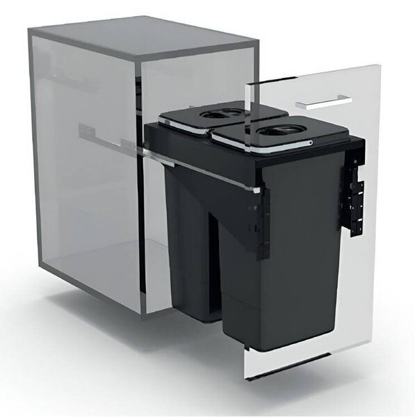 EKOTECH - Beépíthető hulladékgyűjtő FRONT 40 - 2x26 liter