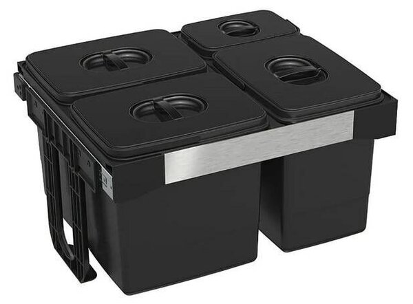 EKOTECH - Beépíthető hulladékgyűjtő FREE JAZZ 60 - 3x12 liter+1x5 liter