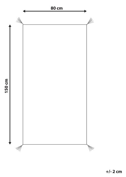 Szőnyeg MUGLA Narancssárga 80 x 150 cm Pamut