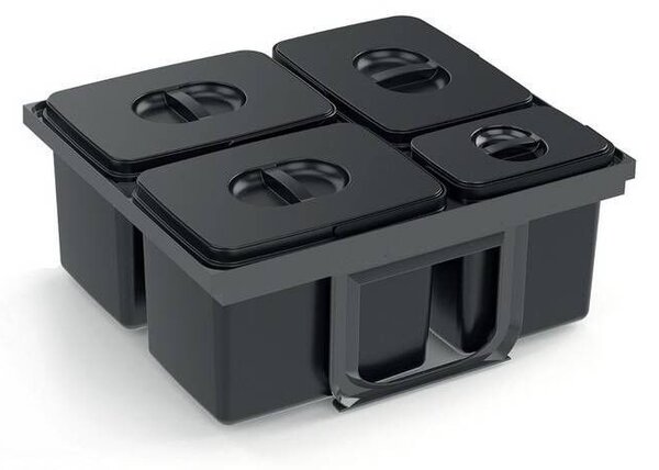 EKOTECH - Beépíthető hulladékgyűjtő JAZZ 60 - 2x12 liter+3x5 liter
