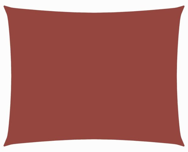 Téglalap alakú oxford-szövet napvitorla 6 x 7 m, terrakotta