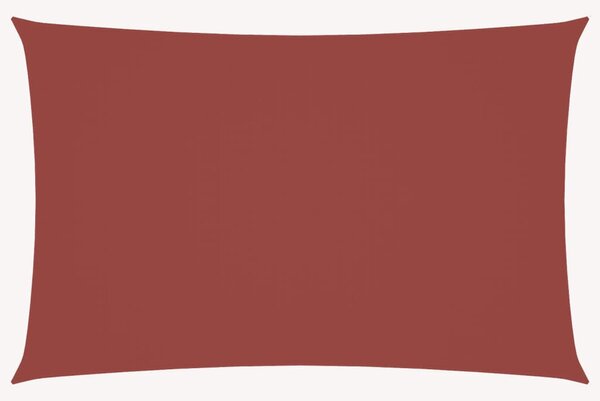 Téglalap alakú oxford-szövet napvitorla 6 x 8 m, terrakotta