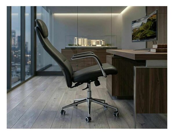 Woodrow irodai fotel, fekete