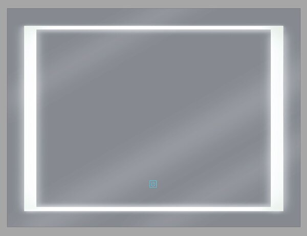 LED fürdőszobai tükör EYRE 80 cm 60 cm Ezüst