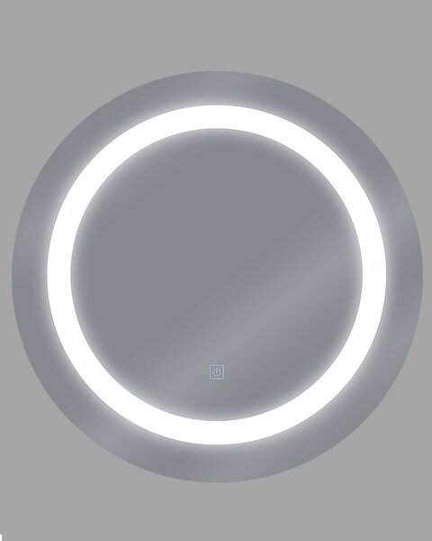 LED fürdőszobai tükör SELUNE 58 cm 58 cm Ezüst