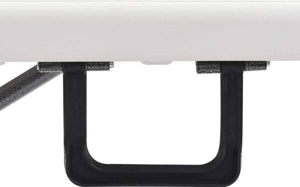 2 db fehér összecsukható HDPE kerti pad 180 cm