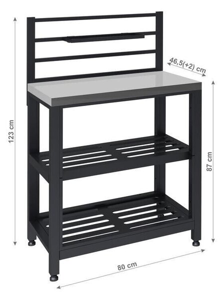 TORINO 4 asztal modul kültéri konyhához 80x47x123cm