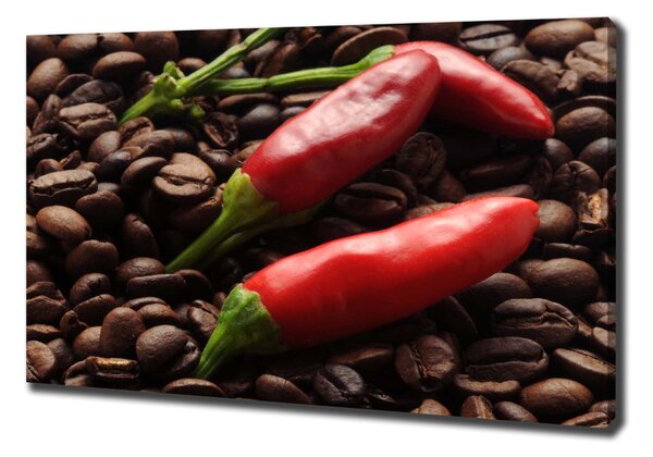 Fali vászonkép Chilli és a kávé