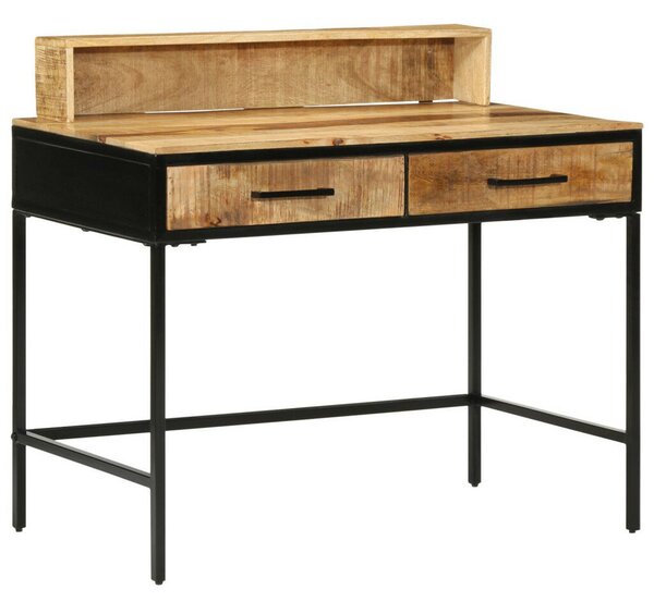 Konzol asztal 100x55x75 cm Tömör durva fa mangó