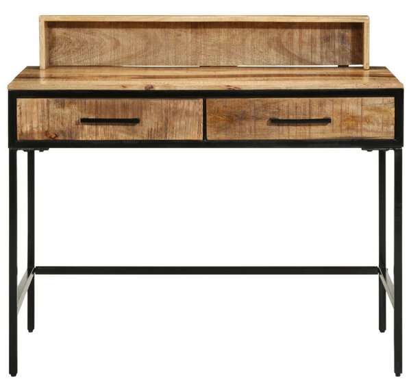 Konzol asztal 100x55x75 cm Tömör durva fa mangó