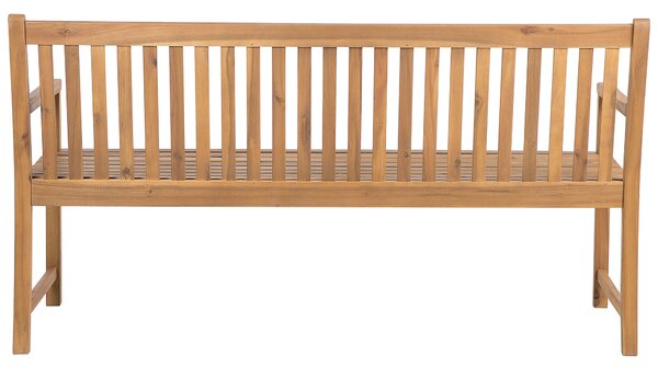 Kerti pad VIVARA 160 cm Tanúsított akácfa Világosbarna