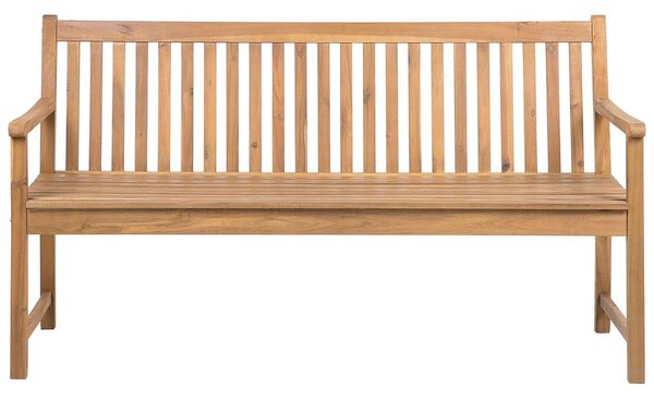 Kerti pad VIVARA 160 cm Tanúsított akácfa Világosbarna