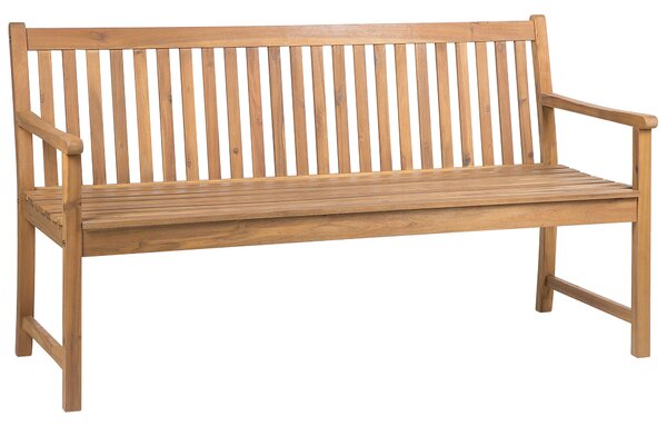 Kerti pad VIVARA 160 cm Tanúsított akácfa Világosbarna