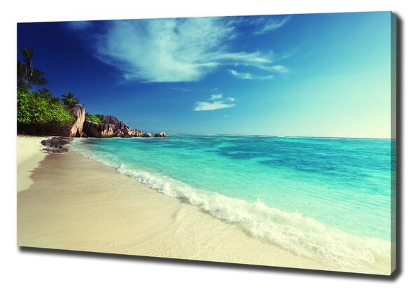 Vászon nyomtatás Seychelles strand