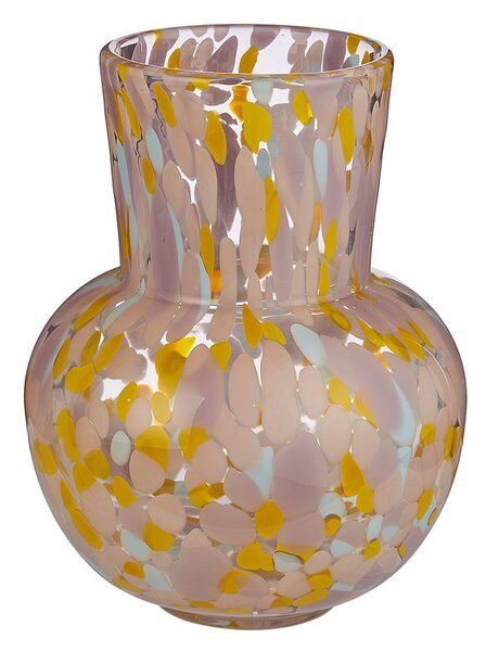 CONFETTI váza, rózsaszín-sárga 23 cm