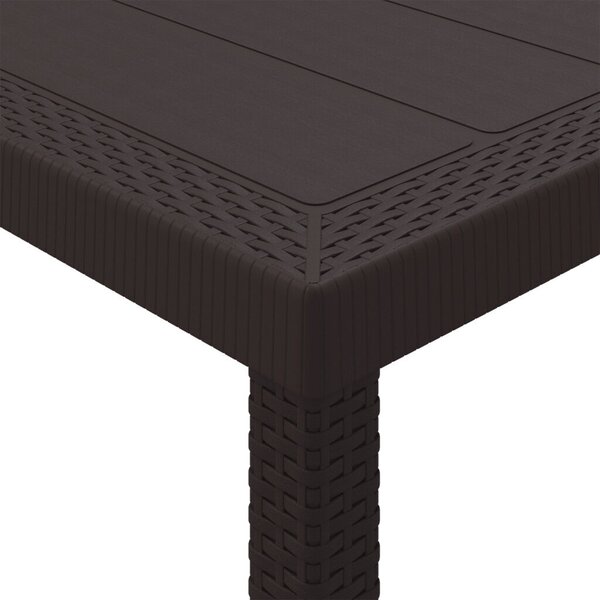 Kerti Asztal Barna 400x100x73 cm Poli Rattan, Kerti Asztal Barna 250x100x73 cm Poli Rattan, Kerti Asztal Barna 150x100x73 cm Poli Rattan