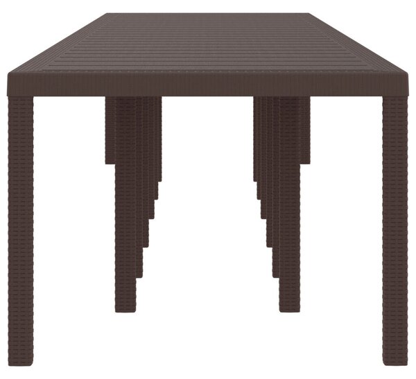 Kerti Asztal Barna 400x100x73 cm Poli Rattan, Kerti Asztal Barna 250x100x73 cm Poli Rattan, Kerti Asztal Barna 150x100x73 cm Poli Rattan