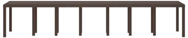 Kerti Asztal Barna 400x100x73 cm Poli Rattan, Kerti Asztal Barna 250x100x73 cm Poli Rattan, Kerti Asztal Barna 150x100x73 cm Poli Rattan