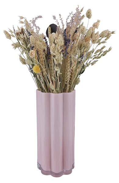 BLOSSOM üveg váza, rózsaszín 28 cm