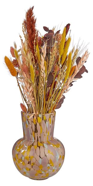 CONFETTI váza, rózsaszín-sárga 23 cm
