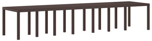 Kerti Asztal Barna 400x100x73 cm Poli Rattan, Kerti Asztal Barna 250x100x73 cm Poli Rattan, Kerti Asztal Barna 150x100x73 cm Poli Rattan