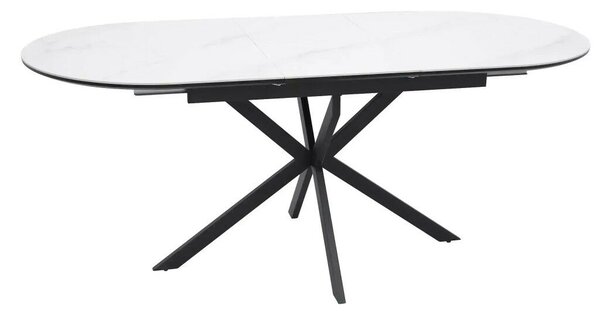 Gaston Ceramic 140 Bővíthető Kerámia Étkezőasztal Mattfehér/Mattfekete