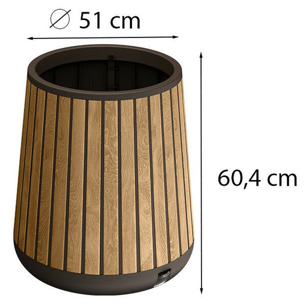 Deco henger alakú műanyag virágláda 81 L