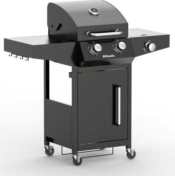 Riwall PRO RGG 21 gázüzemű grillsütő 10 kW, 2+1 gázégővel