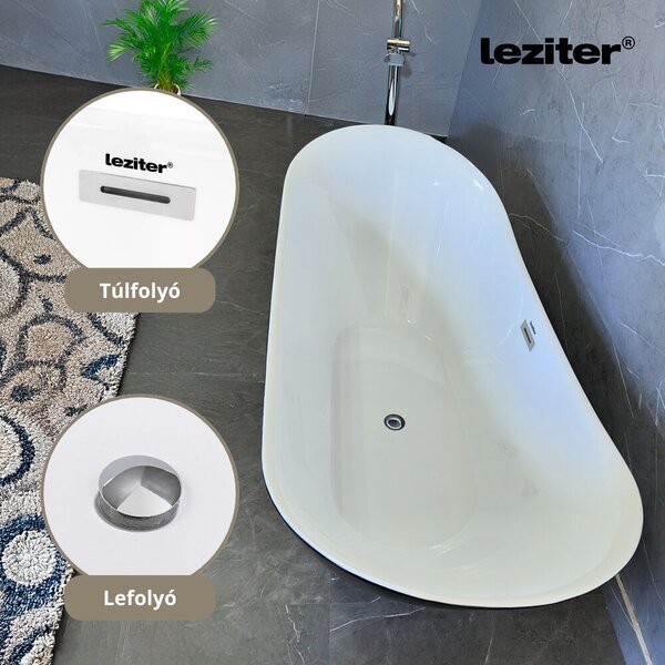 Leziter Flow Szabadon Álló Akril Fürdőkád - 170x75 cm