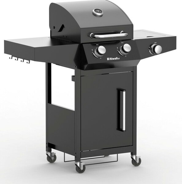 Riwall PRO RGG 21 gázüzemű grillsütő 10 kW, 2+1 gázégővel