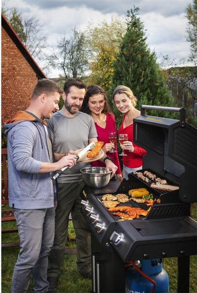 Riwall PRO RGG 21 gázüzemű grillsütő 10 kW, 2+1 gázégővel