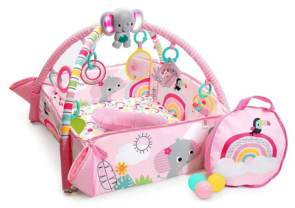 Bright Starts Játszószőnyeg, 5in1 PiP Your Way Ball Play™, Rainbow Tropics™, 0 hó+