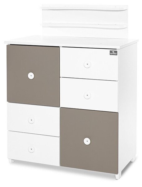 Lorelli Cupboard pelenkázó komód - White &amp; String ÚJ