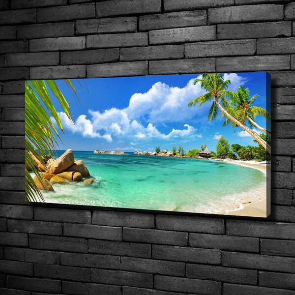 Vászon nyomtatás Seychelles strand