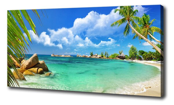 Vászon nyomtatás Seychelles strand