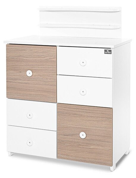 Lorelli Cupboard pelenkázó komód - White &amp; Amber ÚJ