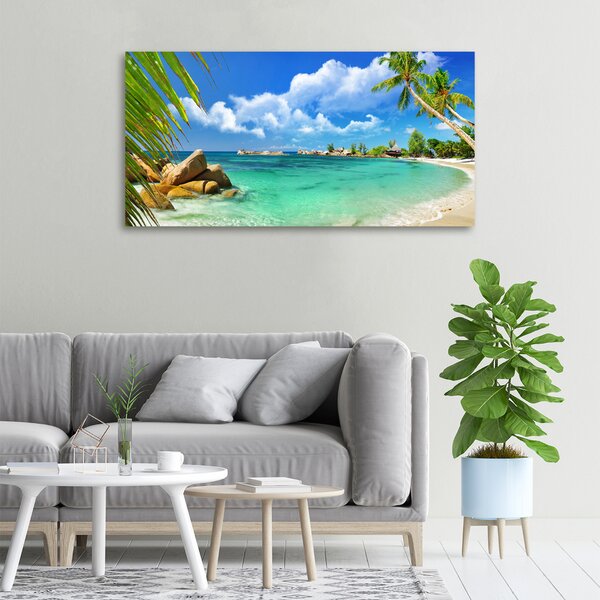 Vászon nyomtatás Seychelles strand