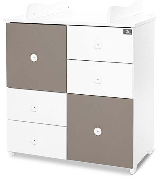 Lorelli Cupboard pelenkázó komód - White &amp; String ÚJ