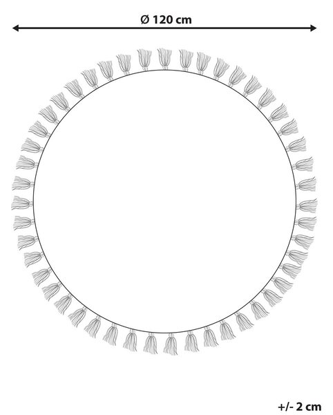 Különleges Piros Mandala Mintás Szőnyeg ø 120 cm OLTU